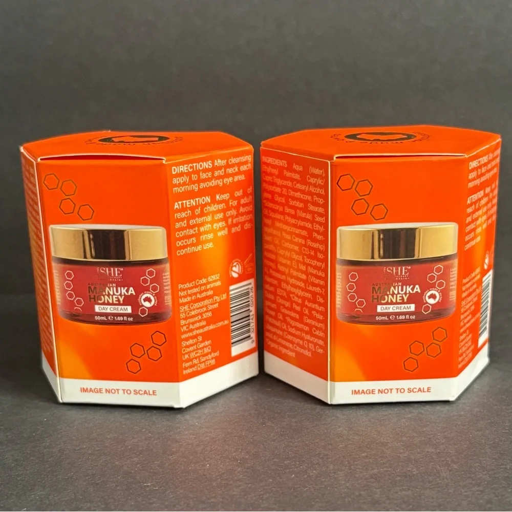 2x Om SHE Australian Manuka Honey Day Cream Replenish & Hydrate 1.69oz / 50ml EA